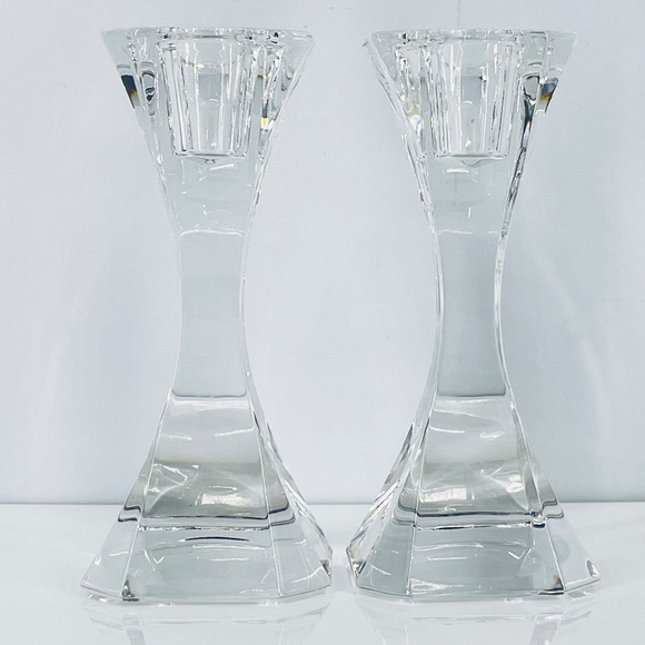Villeroy & Boch Accents Vintage Villeroy Boch Crystal Candlesticks Candle Holders 2 Piece